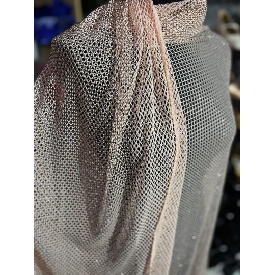 Sieťka peach s kameňmi