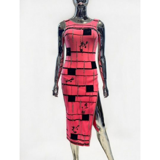 Dámske tanečné šaty s prestrihmi po bokoch