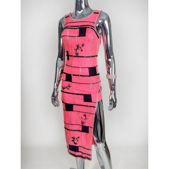 Dámske tanečné šaty s prestrihmi po bokoch