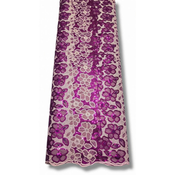 Elastická sieťka purple white flowers