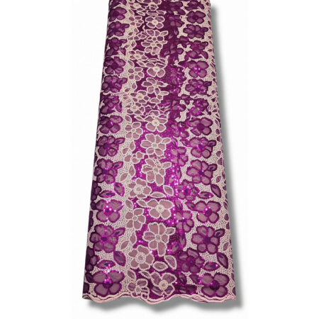 Elastická sieťka purple white flowers