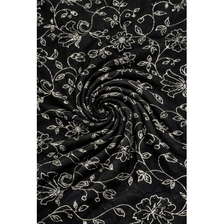 black flowers crystal