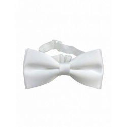 Pánsky saténový motýlik - veľký, biely