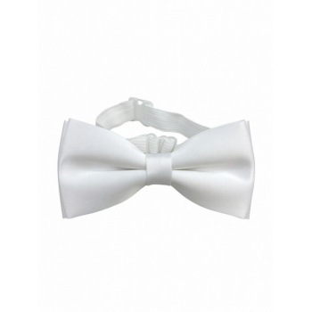 Pánsky saténový motýlik - veľký, biely