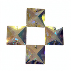 Swarovski našívacie crystal AB štvorec