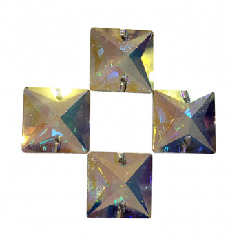 Swarovski našívacie crystal AB štvorec