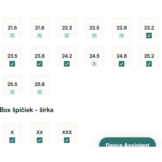 baletné špice ALPHA