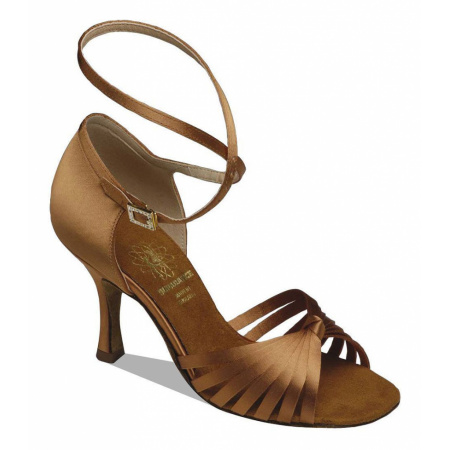 1063 - Dámska obuv Dark tan satin