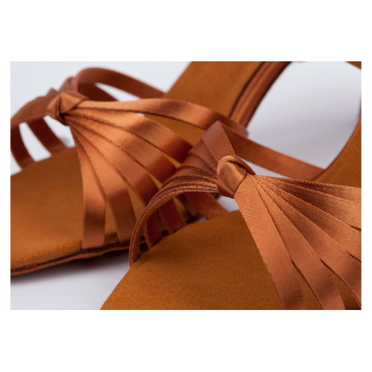 1066 - Dámska obuv Dark tan satin