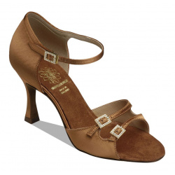 1616 - Dámska obuv Dark tan satin