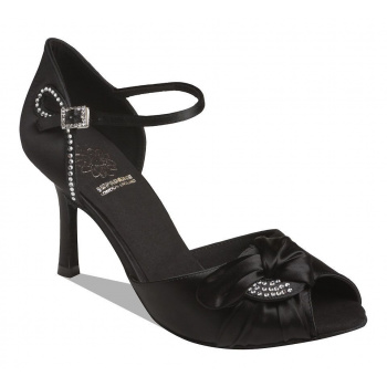 1075 - Dámska obuv Black satin